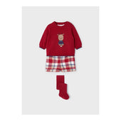 Mayoral Baby Boy Red Jumper, Shorts and Tights Set